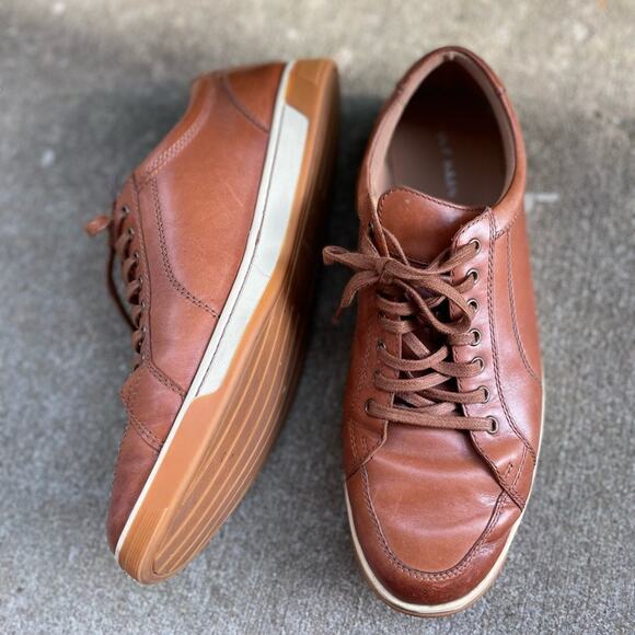 Cole Haan Berkley Sneaker Men US 11 M British Tan Leather Casual Shoe C30745 - Picture 1 of 7